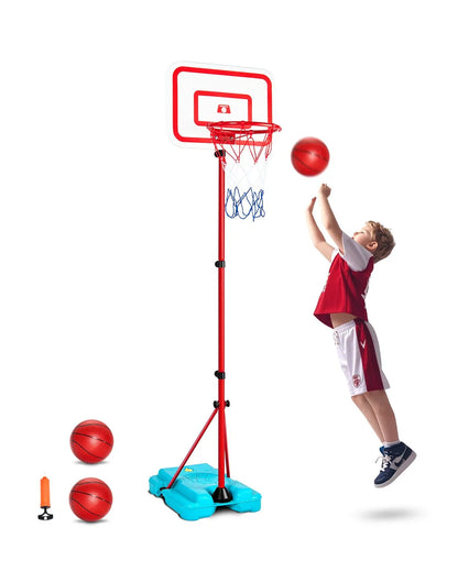 Kids Basketball Hoop Height Adjustable Portable Basketball Court for Kid Outdoor