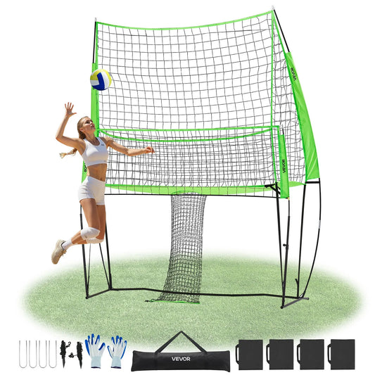 Volleyball Training Net System Adjustable Practice Equipment Indoor Outdoor
