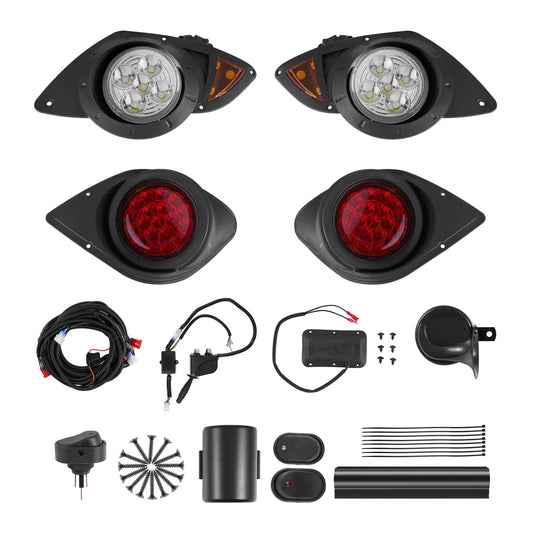 12V Golf Cart LED Headlight Tail Light Kit Legal Street For Yamaha G29 2007-Up