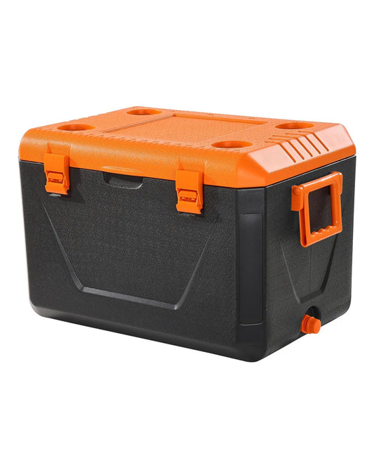Portable Cooler 63 QT Insulated Hard Cooler 90 Can Capacity with Cup Holder