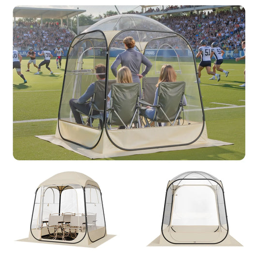 VEVOR Pop up Sports Tent 63x63 in Outdoor Clear Bubble Tent Weather Proof Pod