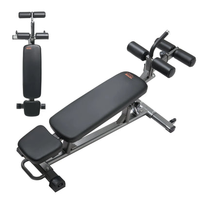 VEVOR Sit Up Bench Curved Ab Bench 4 Adjustable Height Reverse Crunch Handle