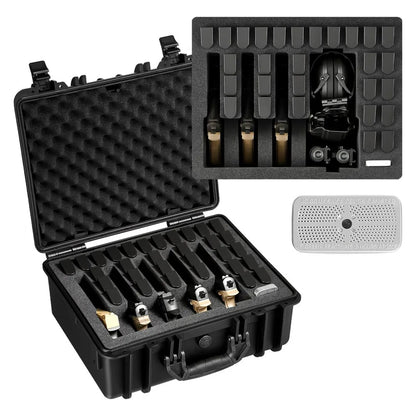VEVOR Hard Pistol Case, Heavy Duty Hard Gun Case with XPE Foam Lining, Waterproof Pistol Storage Box with Customizable Interior & Handle for Gun, Lenses, Camera, Gear, TSA Compliant, 18.7x12.5x7.5 in