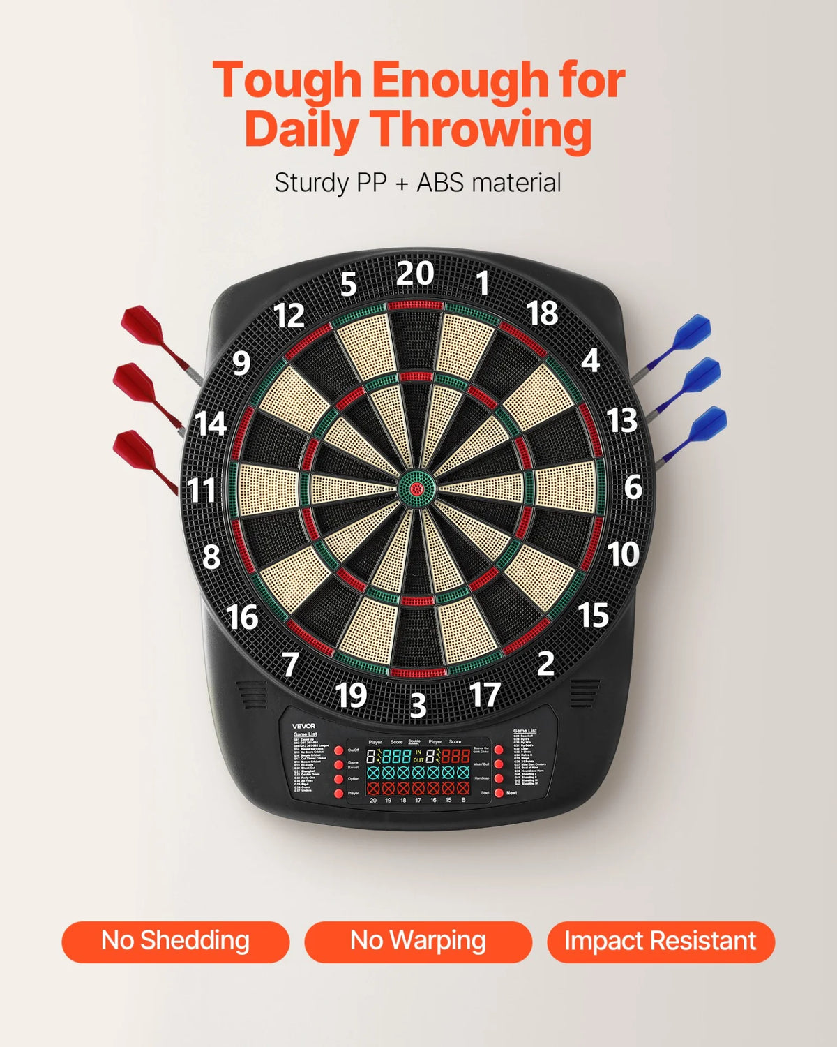 VEVO Electronic Dartboard 13.5 inch - 43 Game Modes Inside - View 4