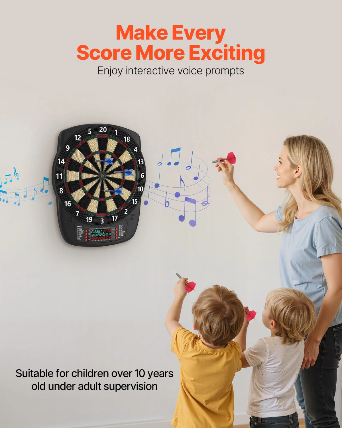 VEVO Electronic Dartboard 13.5 inch - 43 Game Modes Inside - View 5