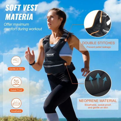 VEVOR 11-20lb Adjustable Weighted Vest for Men Women Strength Training Running - View 2