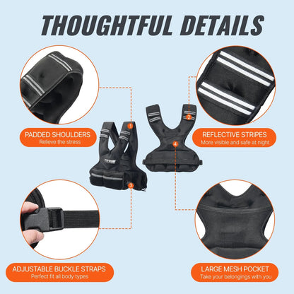 VEVOR 11-20lb Adjustable Weighted Vest for Men Women Strength Training Running - View 4