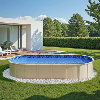 VEVOR 12 x 24 ft Oval Pool Liner, Unibead Above Ground Pool Liners, 52in Wall Height, Durable Standard Gauge Vinyl, Designed for Steel Sided Above-Ground Swimming Pools - View 7