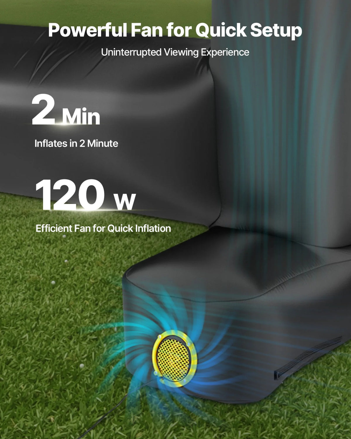 VEVOR 14 ft Inflatable Movie Screen 16:9 600D Movie Projection with Portable Bag - View 2