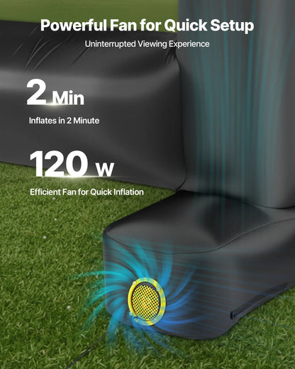 VEVOR 14 ft Inflatable Movie Screen 16:9 600D Movie Projection with Portable Bag - View 2
