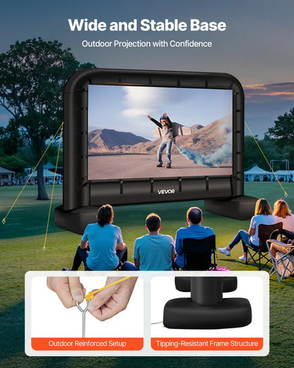 VEVOR 14 ft Inflatable Movie Screen 16:9 600D Movie Projection with Portable Bag - View 4