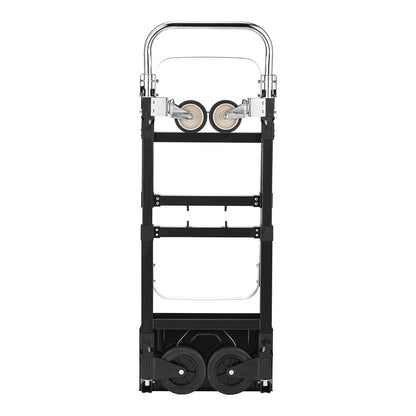 VEVOR 2 in 1 Folding Hand Truck, 500 lbs Load Capacity for 4-Wheel Mode, Convertible Hand Truck Dolly with Wheels & Adjustable Handle, Portable Trolley Dolly for Moving Home, Office, Warehouse - View 9