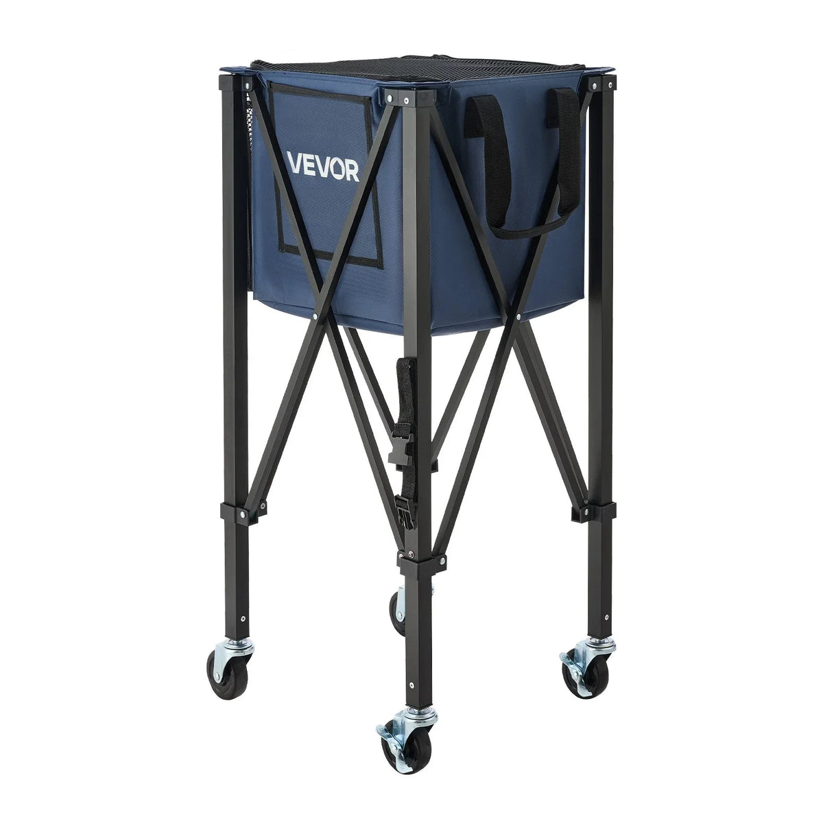VEVOR 2-in-1 Tennis & Pickleball Hopper, with Pickup Tube, Foldable Pickleball Basket Cart with with Wheels, Holds 150 Tennis Balls or 260 Pickleballs, Portable Pickleball Caddy Holder, for Training - View 8