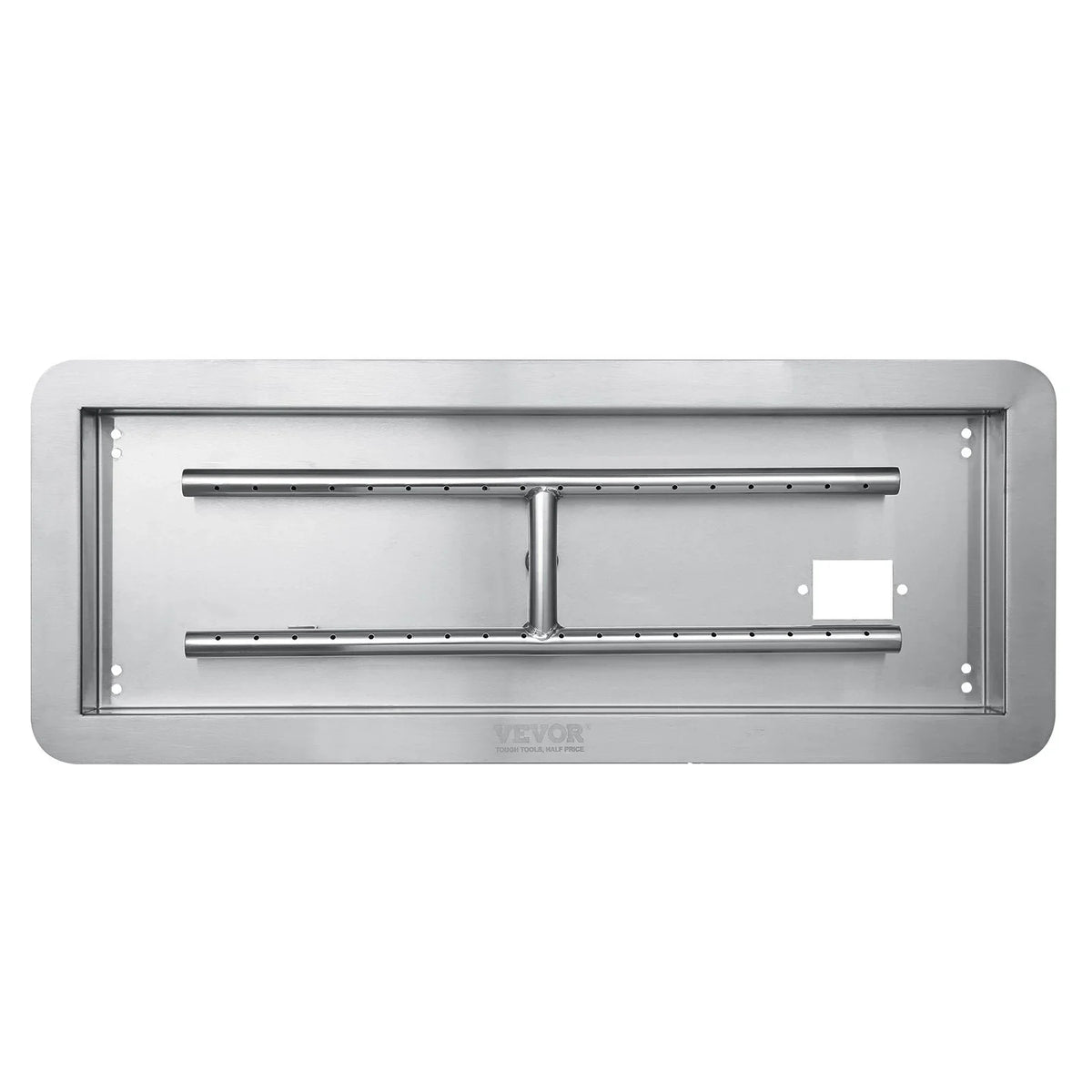VEVOR 24 x 8 inch Drop-in Fire Pit Pan, Rectangular Stainless Steel Fire Pit Burner Kit, Propane Gas Fire Pan 120,000 BTU with H-Burner for Indoor or Outdoor Use - View 9