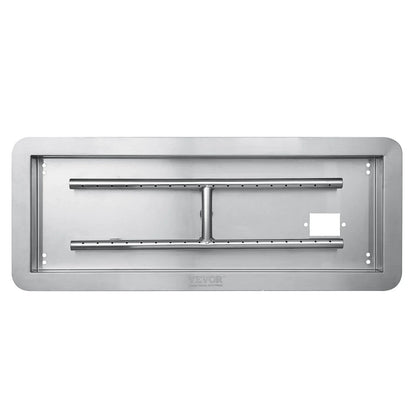 VEVOR 24 x 8 inch Drop-in Fire Pit Pan, Rectangular Stainless Steel Fire Pit Burner Kit, Propane Gas Fire Pan 120,000 BTU with H-Burner for Indoor or Outdoor Use - View 9