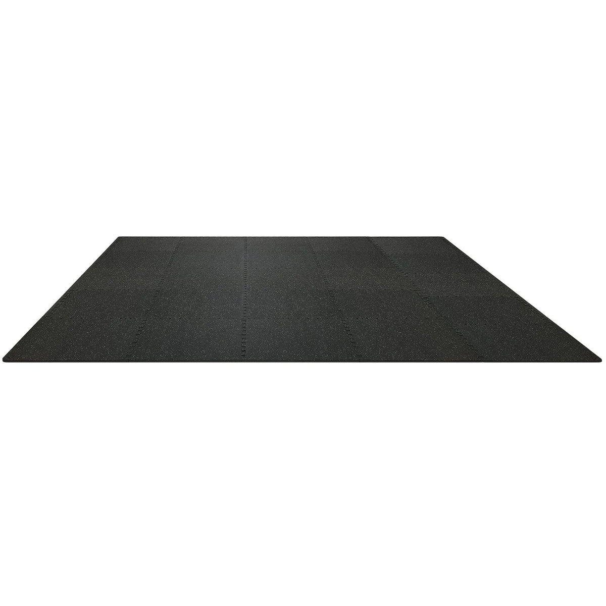VEVOR 25 PCS 1/2 inch Thick Gym Floor Mats, 24" x 24" EVA Foam & Rubber Top Interlocking Workout Floor Mats with 100 sq.ft Coverage, Waterproof Exercise Puzzle Flooring for Gym, Home, Garage, Basement, Black & Grey - View 9