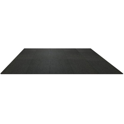 VEVOR 25 PCS 1/2 inch Thick Gym Floor Mats, 24" x 24" EVA Foam & Rubber Top Interlocking Workout Floor Mats with 100 sq.ft Coverage, Waterproof Exercise Puzzle Flooring for Gym, Home, Garage, Basement, Black & Grey - View 9