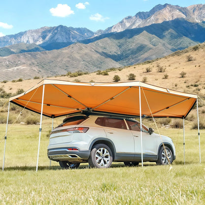 VEVOR 270 Degree Awning, 133 sq.ft Driver Side Vehicle Awning, Waterproof UV50+ Car Side Awnings with Carry Bag, All-Weather Free-Standing Overland Awnings Car Shelter for SUV Van Truck Camping - View 7