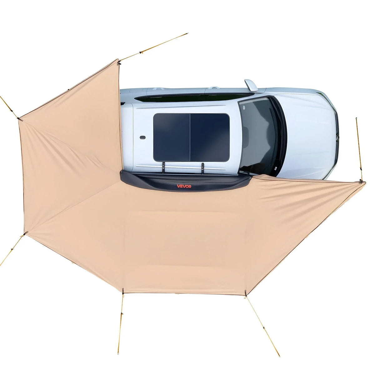 VEVOR 270 Degree Awning, 133 sq.ft Driver Side Vehicle Awning, Waterproof UV50+ Car Side Awnings with Carry Bag, All-Weather Free-Standing Overland Awnings Car Shelter for SUV Van Truck Camping - View 9