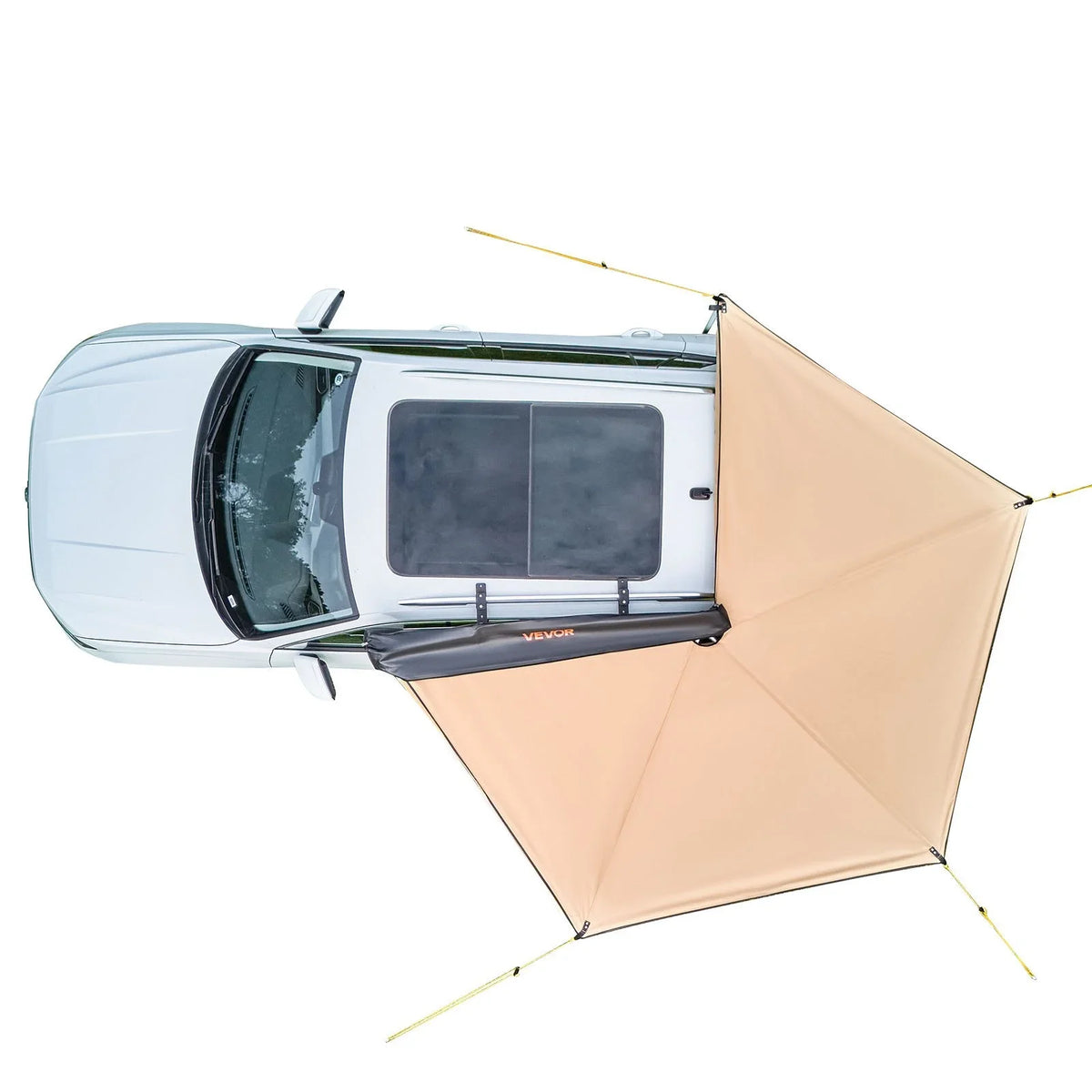 VEVOR 270 Degree Awning, 52 sq.ft Driver Side Vehicle Awning, Waterproof UV50+ Car Side Awnings with Carry Bag, All-Weather Free-Standing Overland Awnings Car Shelter for SUV Van Truck Camping - View 9