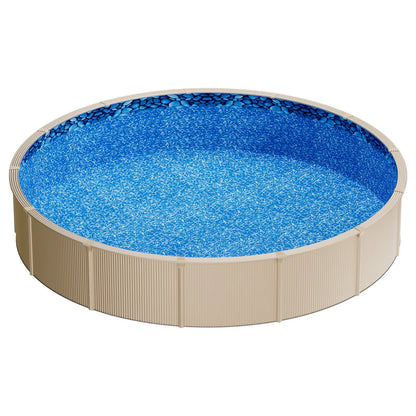 VEVOR 27ft Pool Liner, Round UniBead Swimming Pool Liner for 52 in Wall Height, Premium Vinyl, Easy Install with Leak-Proof Patches, Designed for Steel Sided Above-Ground,Outdoor, Boulder Swirl - View 9