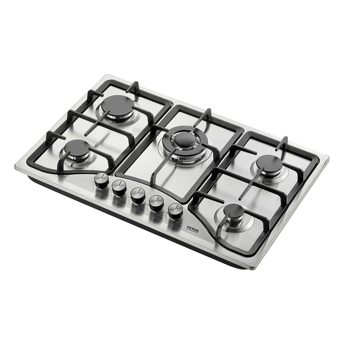 VEVOR 30-inch Gas Cooktop, 5 Burners Built-in Gas Stove Top, Max 12250BTU NG/LPG Convertible Stainless Steel Natural Gas Hob, with Thermocouple Protection for Camping, RV, Apartment - View 21