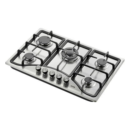 VEVOR 30-inch Gas Cooktop, 5 Burners Built-in Gas Stove Top, Max 12250BTU NG/LPG Convertible Stainless Steel Natural Gas Hob, with Thermocouple Protection for Camping, RV, Apartment - View 21