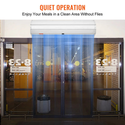 VEVOR 36" Commercial Indoor Air Curtain Super Power 2 Speeds 900CFM, Wall Mounted Air Curtains for Doors, Indoor Over Door Fan with Heavy Duty Limit Switch, Easy-Install 110V Unheated - View 2
