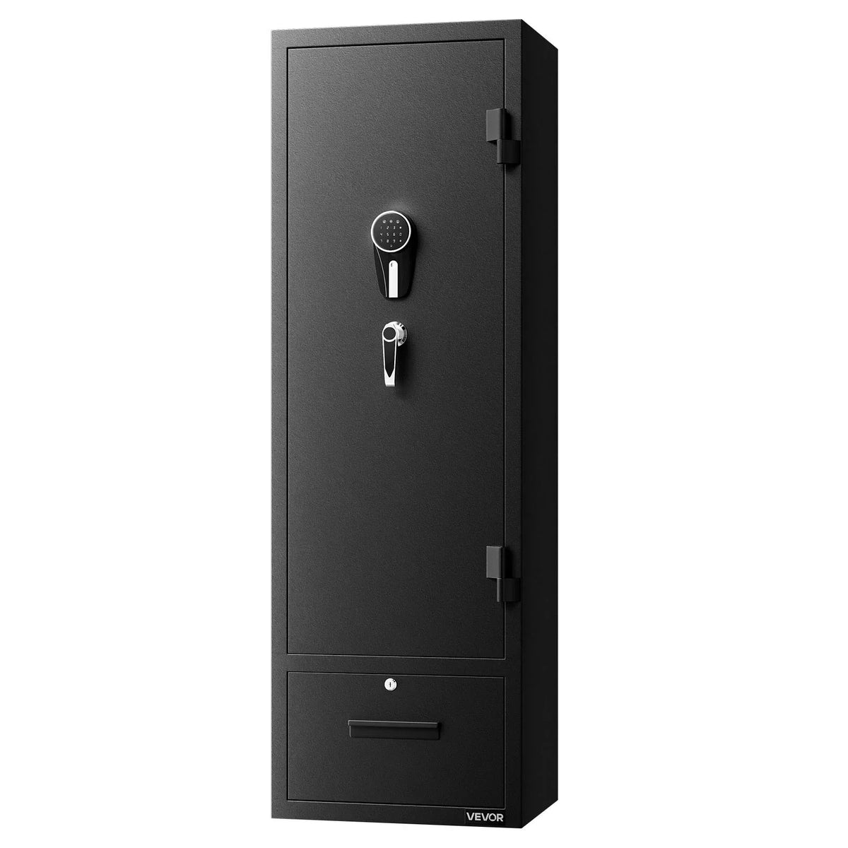 VEVOR 4 Gun Safe, Long Gun Cabinet for Rifles and Pistols, Quick Access Fireproof Rifle Safe with 2 Ammo Slots, 2 Pistol Pockets & 2 Adjustable Racks, Large Digital Cabinet with Key and Password Lock - View 10
