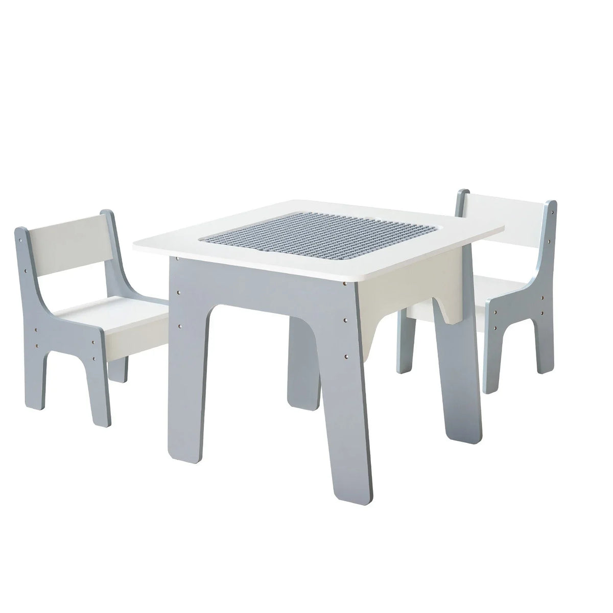 VEVOR 4 in 1 Kid Activity Table and 2 Chairs Set, Graffiti & Building Blocks Double-Sided Tabletop - View 10