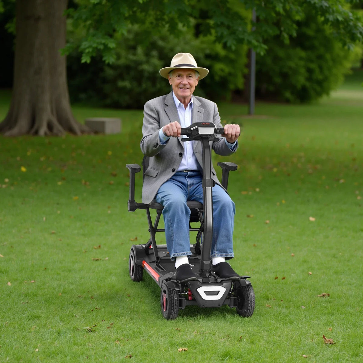 VEVOR 4-Wheel Electric Mobility Scooter for Adults & Seniors, Integrated Automatic Folding Mobility Scooter with Remote Control, NFC Keys & Long Range, 265LBS Loading All Terrain Travel Wheelchair - View 7