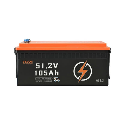 VEVOR 48V 105Ah Golf Cart Lithium Battery, 48 Volt Golf Cart Battery with 200A BMS, LCD Monitor and Mobile APP, LiFePO4 Battery with 600A Peak Current, ABS Shell and 4000+ Cycles, for Golf Carts - View 8