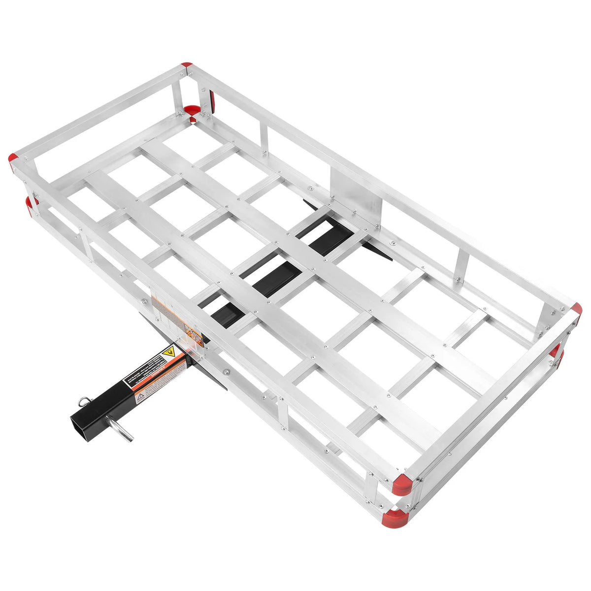 VEVOR 49.4 x 22.4 x 7.1 in Hitch Cargo Carrier, 500lbs Loading Capacity Trailer Hitch Mounted Cargo Basket, Rust-proof Aluminum Luggage Carrier Rack Fits 2" Hitch Receiver for SUV Truck Pickup Camping - View 9