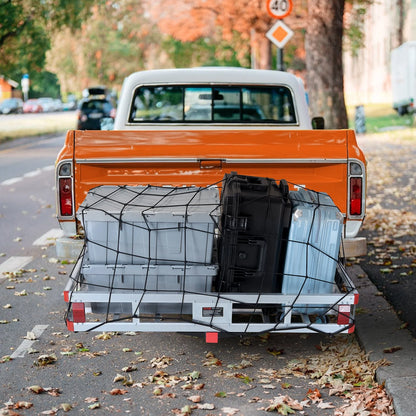 VEVOR 49.4 x 22.4 x 7.1 in Hitch Cargo Carrier, 500lbs Loading Capacity Trailer Hitch Mounted Cargo Basket, Rust-proof Aluminum Luggage Carrier Rack Fits 2" Hitch Receiver for SUV Truck Pickup Camping - View 7