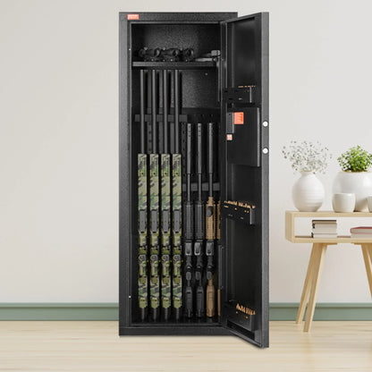 VEVOR 6-8 Rifles Gun Safe, Rifle Safe with Lock & Digital Keypad, Quick Access Tall Gun Storage Cabinet with Removable Shelf, Rifle Cabinet for Home Rifle and Shotguns - View 7