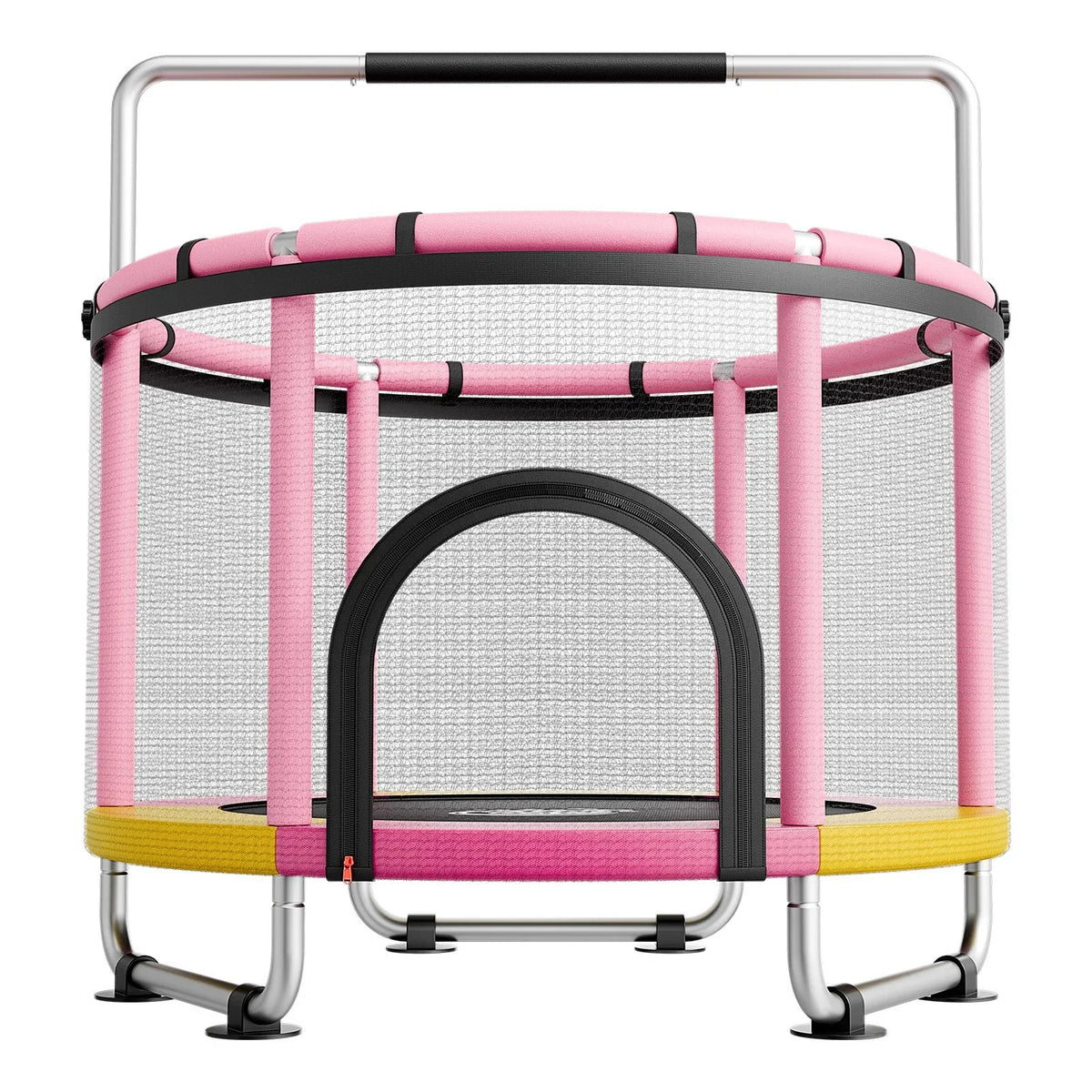 VEVOR 60" Trampoline for Kids, 5 FT Toddler Mini Trampoline, 132 lbs Indoor Outdoor Play Toys with Enclosure Net and Adjustable Gymnastics Bar, Christmas Toys Birthday Gifts for Girls Boys - View 10