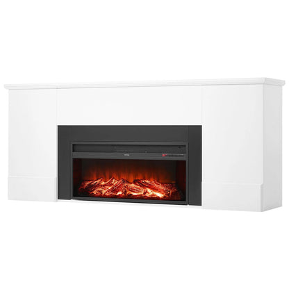 VEVOR 75 inch Freestanding Fireplaces, 1500W 5120BTU Fake Electric Fireplace Stove Heater with Mantel, Overheating Protection, Adjustable Flames,Timer, Remote, for Living Room,Bedroom,White - View 10