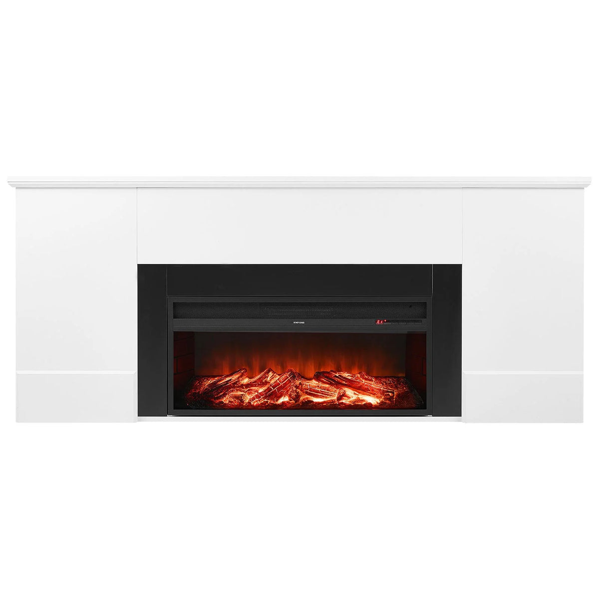 VEVOR 75 inch Freestanding Fireplaces, 1500W 5120BTU Fake Electric Fireplace Stove Heater with Mantel, Overheating Protection, Adjustable Flames,Timer, Remote, for Living Room,Bedroom,White - View 9