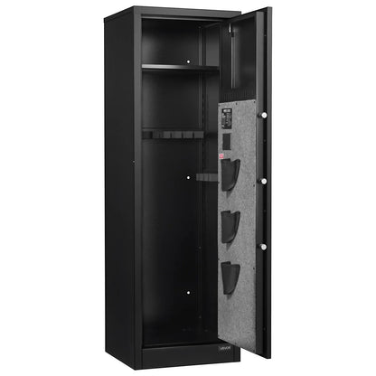 VEVOR 8-10 Gun Safe, Long Gun Cabinet for Rifles and Pistols, Quick Access Fireproof Rifle Safe with 3 Pistol Pockets and Adjustable Racks, Large Digital Cabinet with Fingerprint and Password Lock - View 9