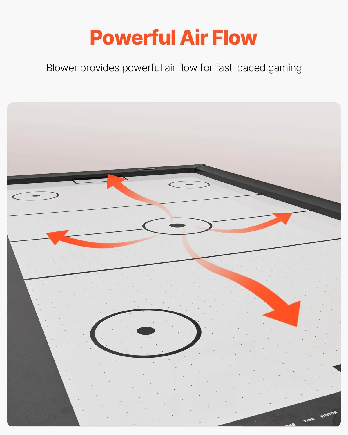VEVOR 84" Air Hockey Table, Indoor Arcade Table Gaming Set with 2 Pushers, 2 Pucks, Electronic Scorer, X-shaped Legs & High-powered Blower, Air Powered Hockey Game Table for Family Game Room Office - View 2