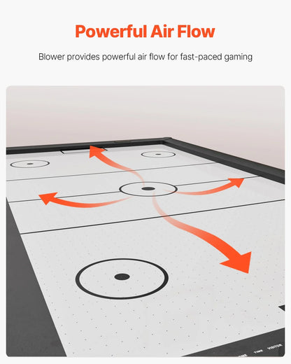 VEVOR 84" Air Hockey Table, Indoor Arcade Table Gaming Set with 2 Pushers, 2 Pucks, Electronic Scorer, X-shaped Legs & High-powered Blower, Air Powered Hockey Game Table for Family Game Room Office - View 2