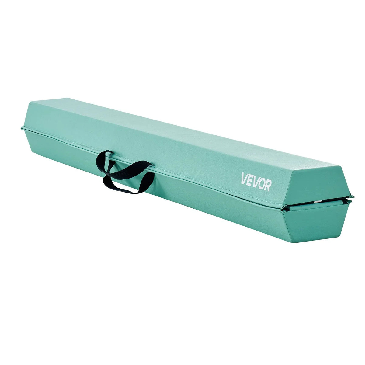 VEVOR 8FT Folding Gymnastic Balance Beam for Kids with Carrying Bag Mint Green