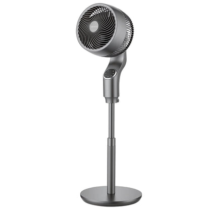VEVOR 9-Inch Pedestal Fan, 80° Oscillating Standing Floor Fan with Quite DC Motor, Remote Control, 9 Speeds & 4 Smart Modes, 24H Timer, Adjustable Height, for Home, Bedroom, Living Room, Silver Gray - View 8