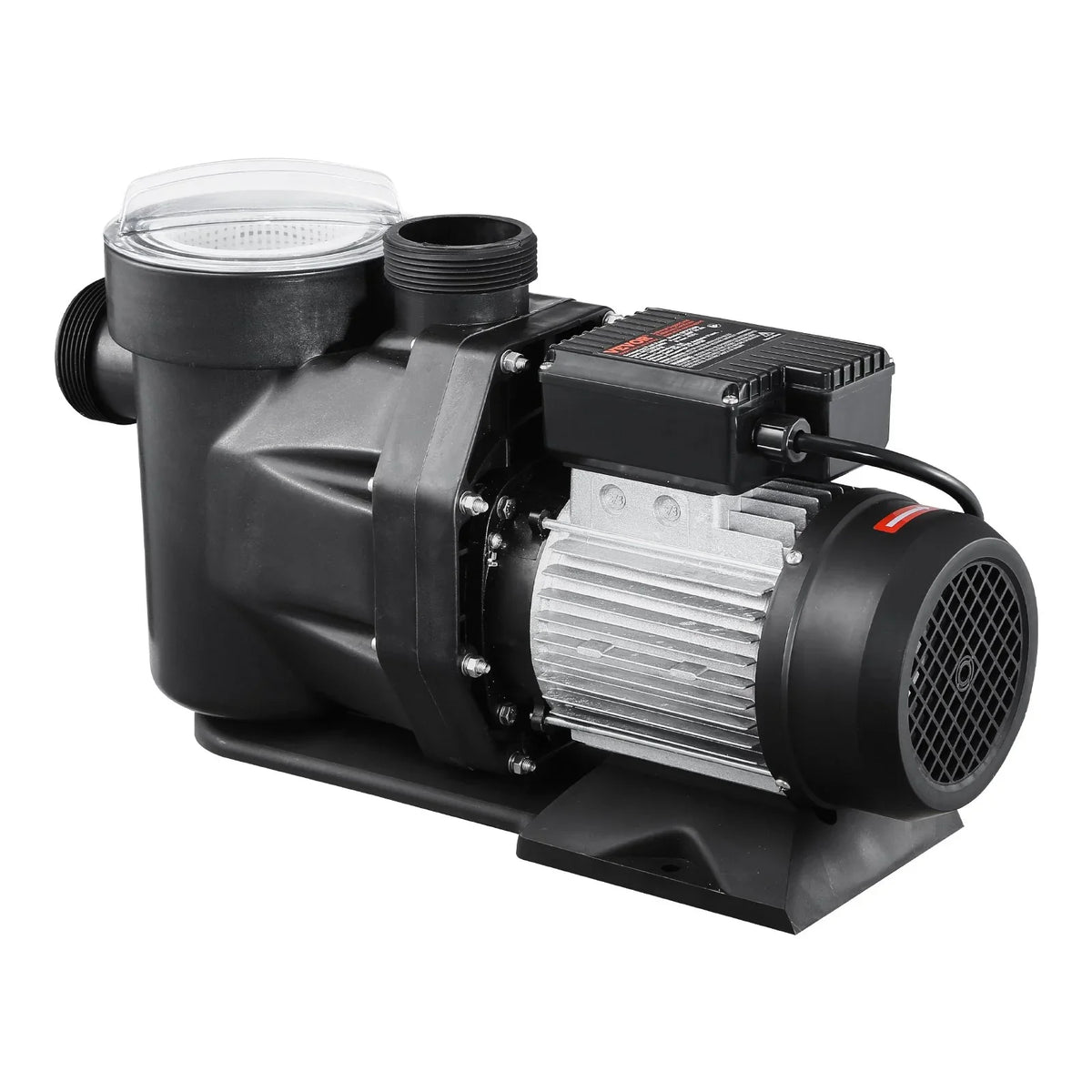 VEVOR Above Ground Pool Pump, 3 HP, 149 GPM Max Flow Single Speed Swimming Pool Pump, 220V 3450 RPM 42 ft Max Head Lift with PP Shell Strainer Basket, 122°F Max Water Temp, for Hot Tubs Spas, No Plug - View 8