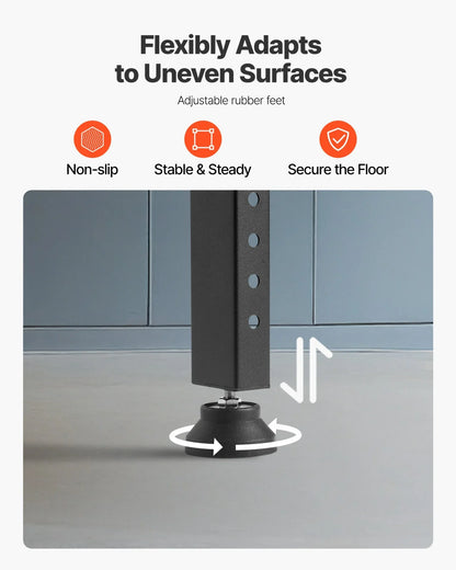 VEVOR Adjustable Workbench, 2000 lbs Capacity, 48 x 20-inch Heavy Duty Work Bench with 28.5-38.3 Inches Height Adjustment, Garage Workbench with Power Outlets, Suitable for Office, Garage, Workshop - View 15