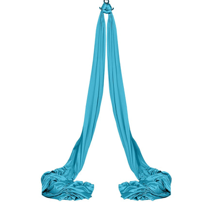 VEVOR Aerial Silk & Yoga Swing, 11 Yards, Aerial Yoga Hammock Kit with 100gsm Nylon Fabric, Full Rigging Hardware & Easy Set-up Guide, Antigravity Flying for All Levels Fitness Bodybuilding, Blue - View 8