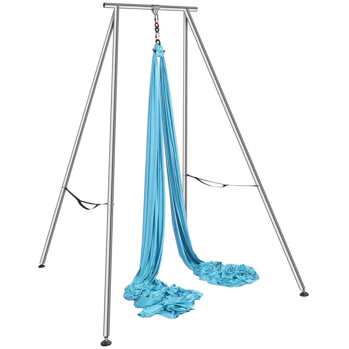 VEVOR Aerial Yoga Frame & Yoga Hammock, 9.67 ft Height Professional Yoga Swing Stand Comes with 13.1 Yards Aerial Hammock, Max 551.15 lbs Load Capacity Yoga Rig for Indoor Outdoor Aerial Yoga, Blue - View 5