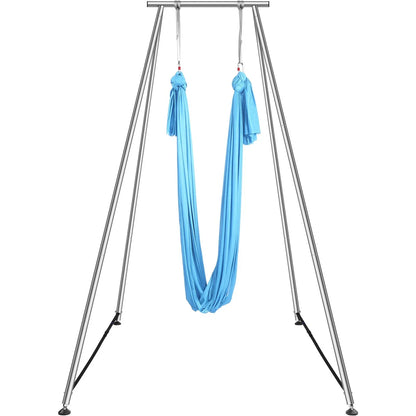 VEVOR Aerial Yoga Frame & Yoga Hammock, 9.67 ft Height Professional Yoga Swing Stand Comes with 13.1 Yards Aerial Hammock, Max 551.15 lbs Load Capacity Yoga Rig for Indoor Outdoor Aerial Yoga, Blue - View 6