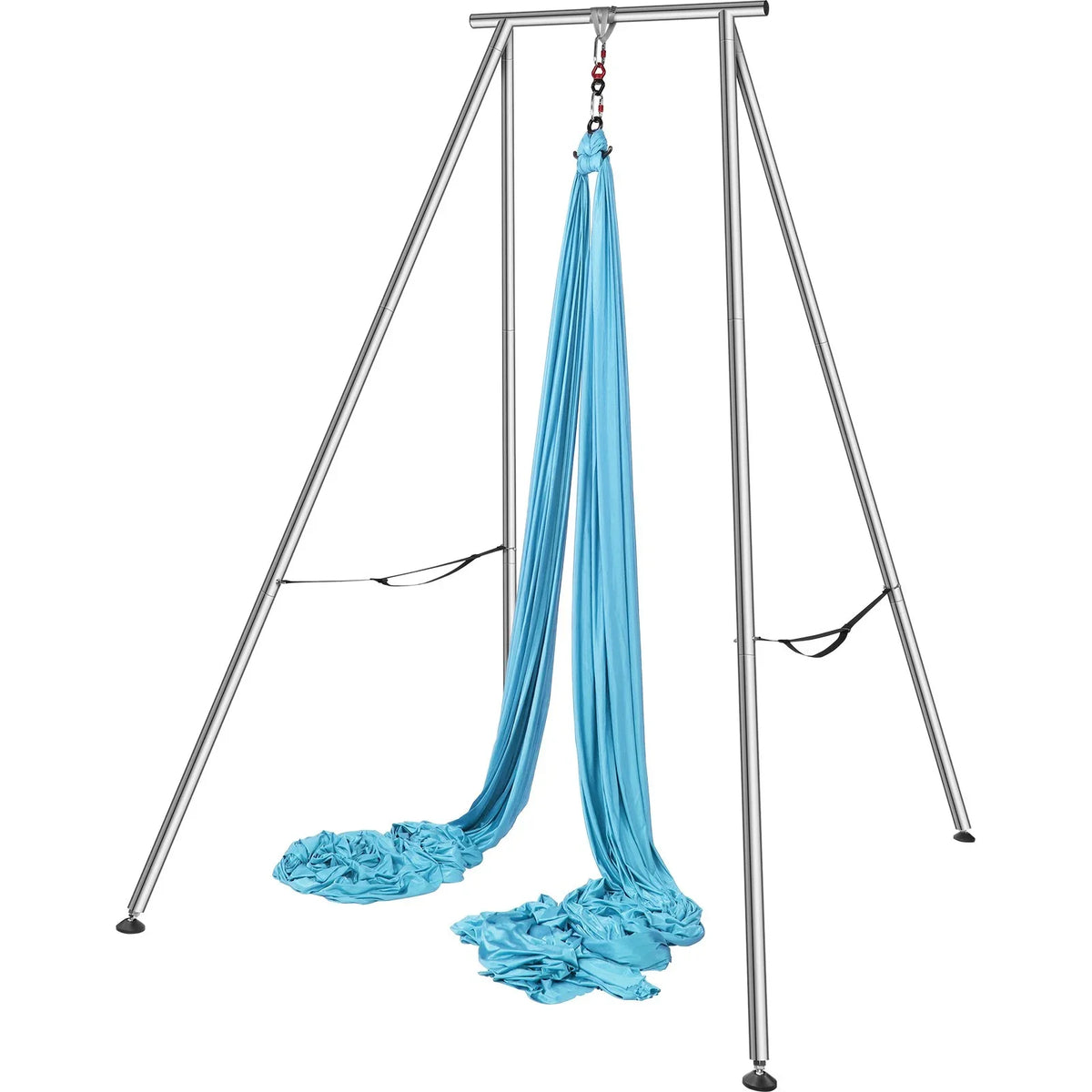 VEVOR Aerial Yoga Frame & Yoga Hammock, 9.67 ft Height Professional Yoga Swing Stand Comes with 13.1 Yards Aerial Hammock, Max 551.15 lbs Load Capacity Yoga Rig for Indoor Outdoor Aerial Yoga, Blue - View 7