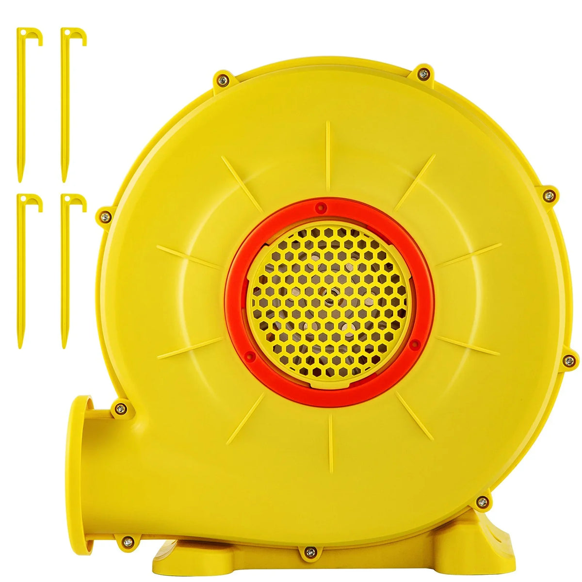 VEVOR Air Blower, 450W 0.6HP Inflatable Blower, Portable and Powerful Bounce House Blower, 1750Pa Commercial Air Blower Pump Fan, Used for Inflatable Bouncy Castle and Jump Slides, Yellow - View 8